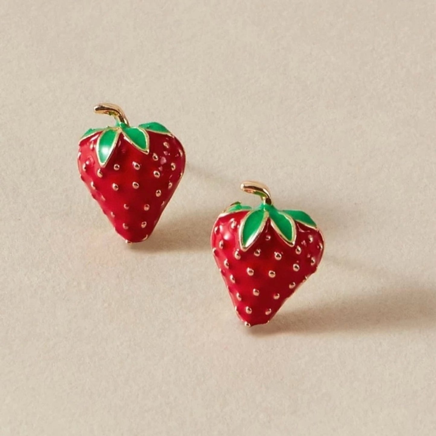 Petite Strawberry Shaped Earrings