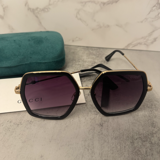 *Re-Sale* Luxe Black and Gold Sunglasses