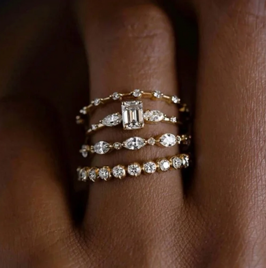 "Tessa" Dainty Ring Stack