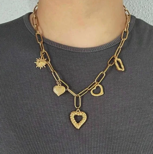 "Maria" Heart Charm Necklace