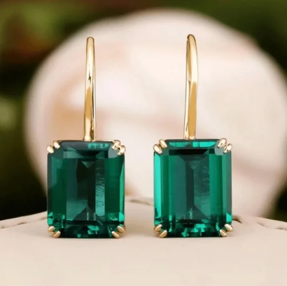 "Patricia" - Emerald Luxe Earrings