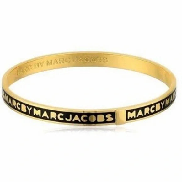 Marc By Marc Jacobs Gold Black Bangle