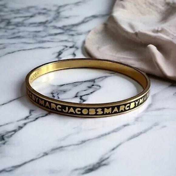 Marc By Marc Jacobs Gold Black Bangle